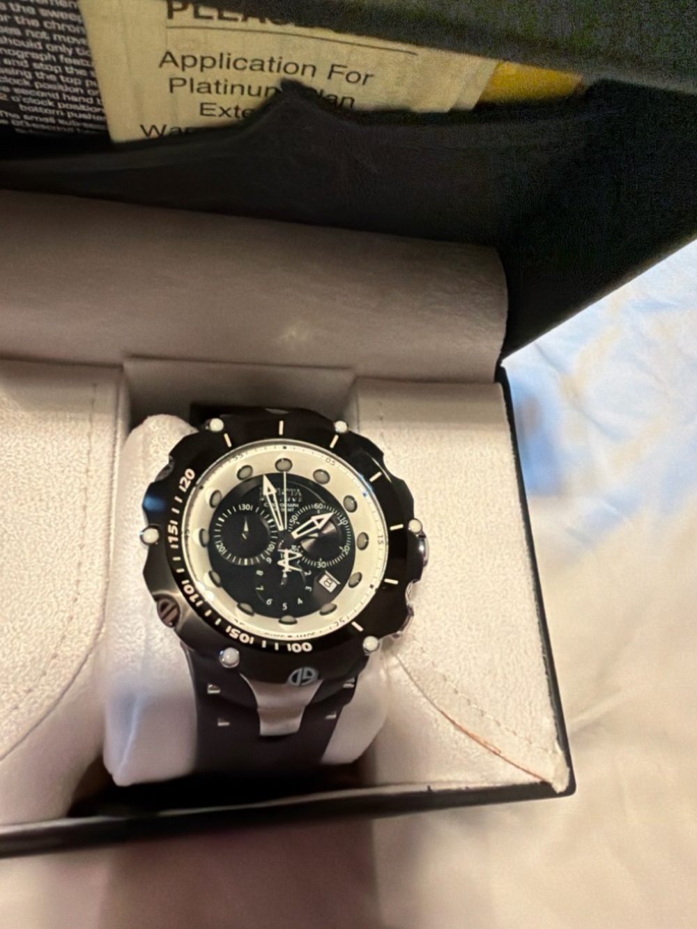 Invicta Black and Silver Stainless Steel Chronograph Watch​ - Picture 5 of 9